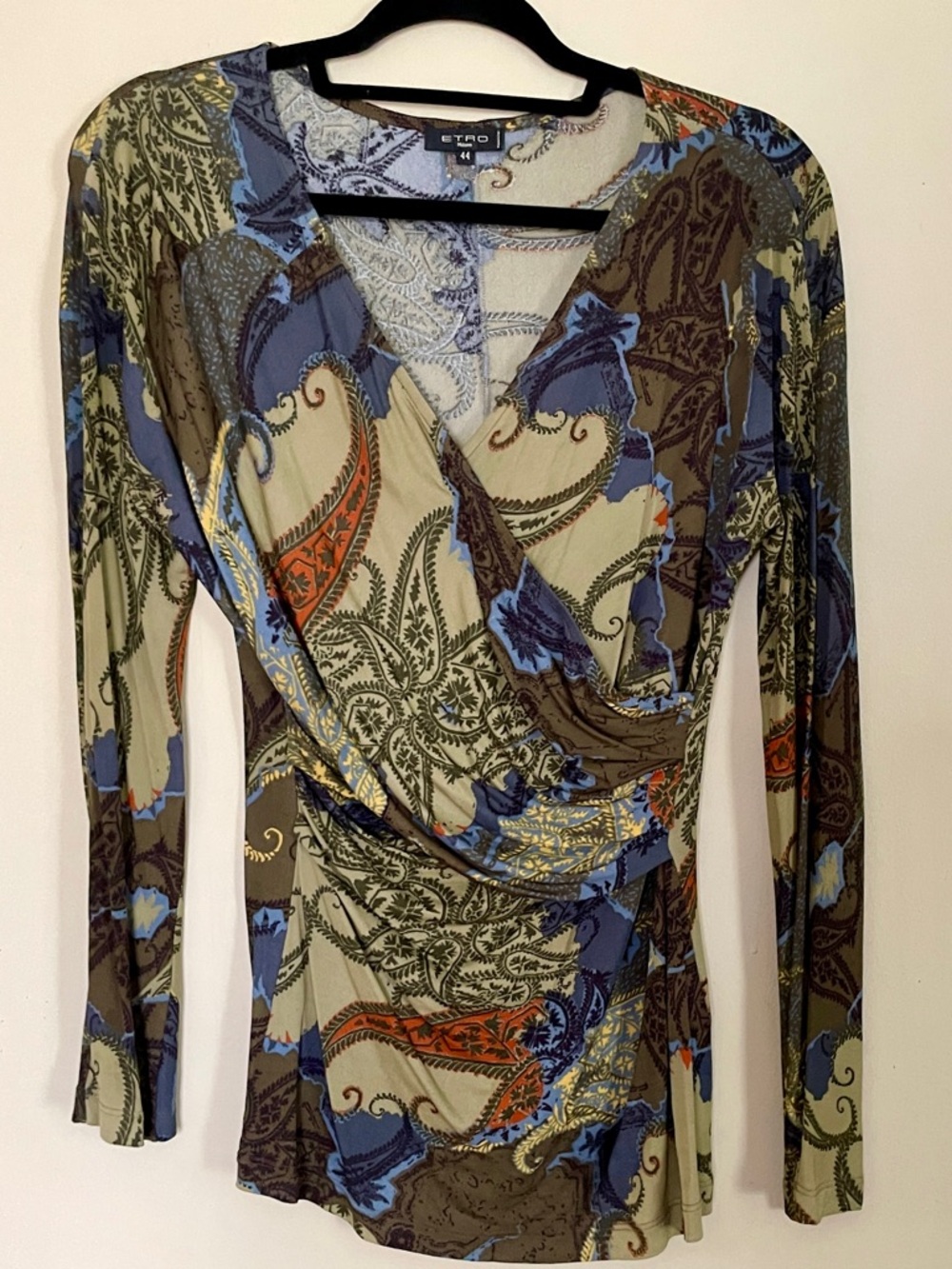 Etro | Crisscross Faux Wrap Top in Silky Soft Viscose, Sz M (44 IT) ♥ NWOT